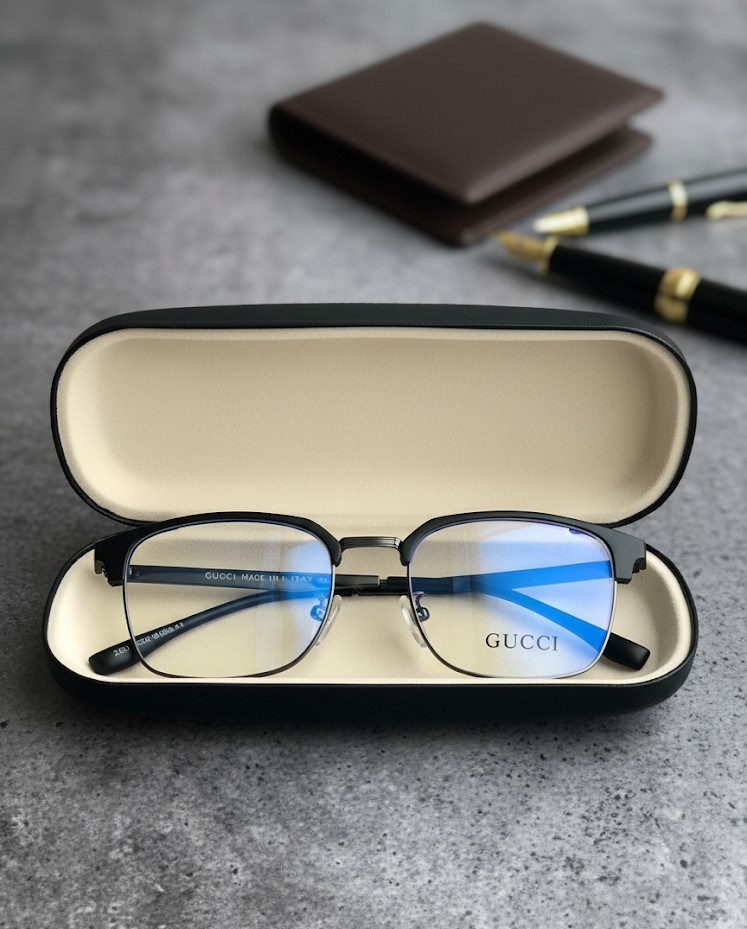 GUCCI HALF-FRAMED GLASSES