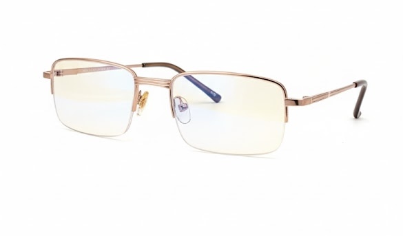 Semi-Rimless Rectangular Eyeglasses